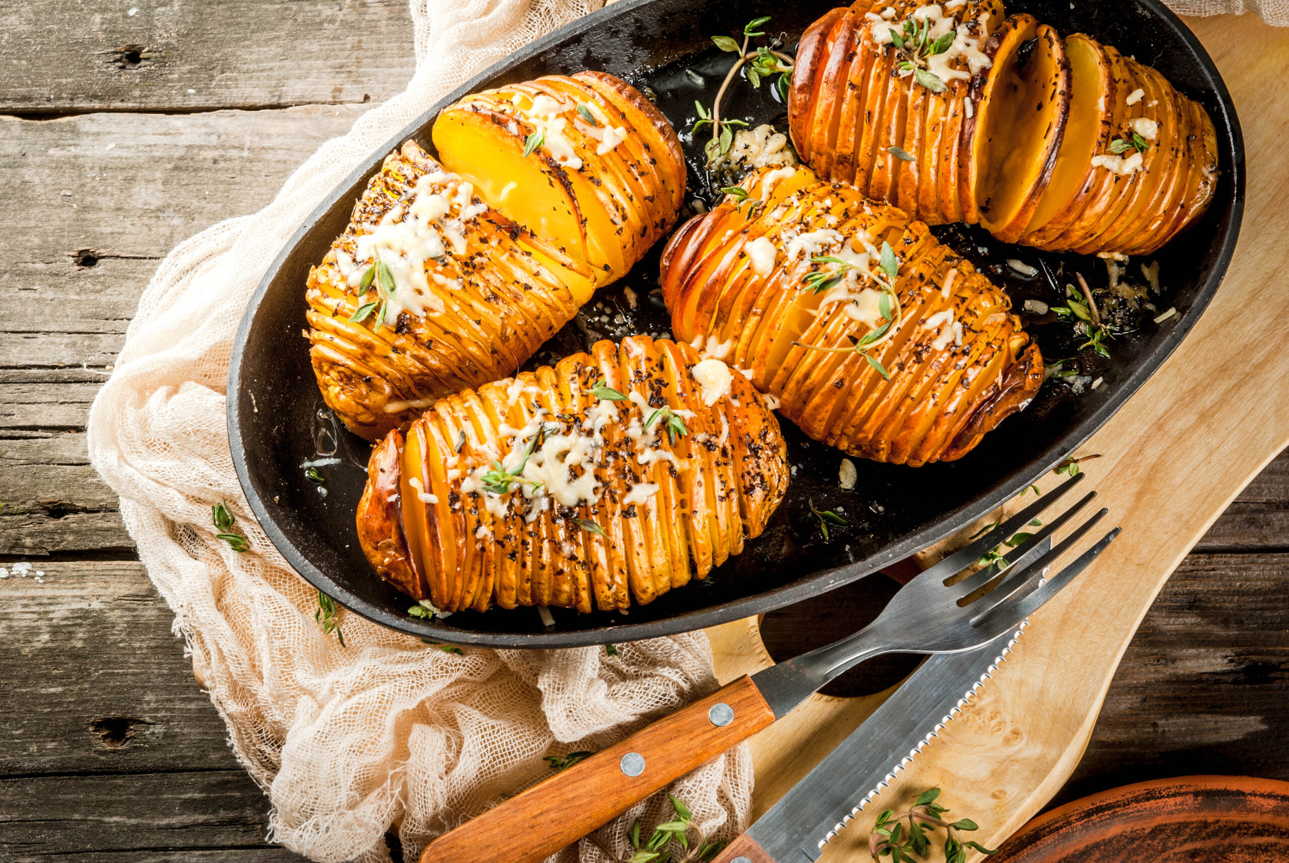 Batatas Hasselback na airfryer