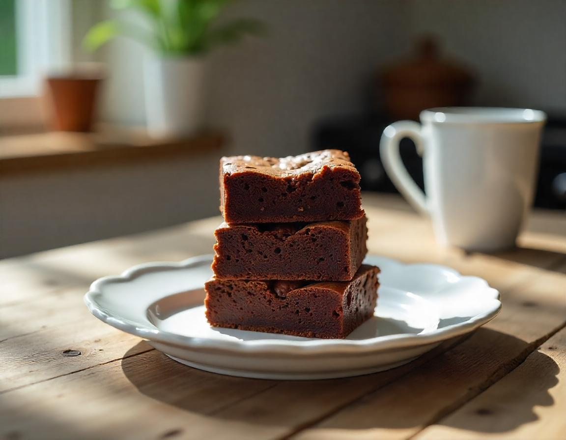 Brownies na airfryer com casquinha crocante e interior cremoso.