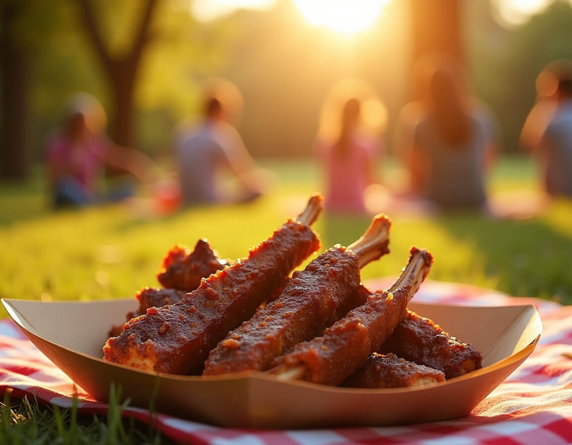 Cordeiro suculento e dourado preparado na airfryer.