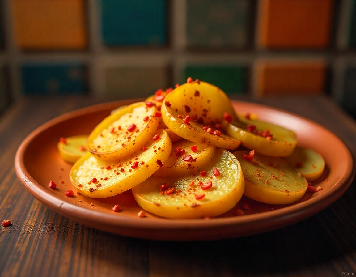 Fatias de batata na airfryer douradas e crocantes.