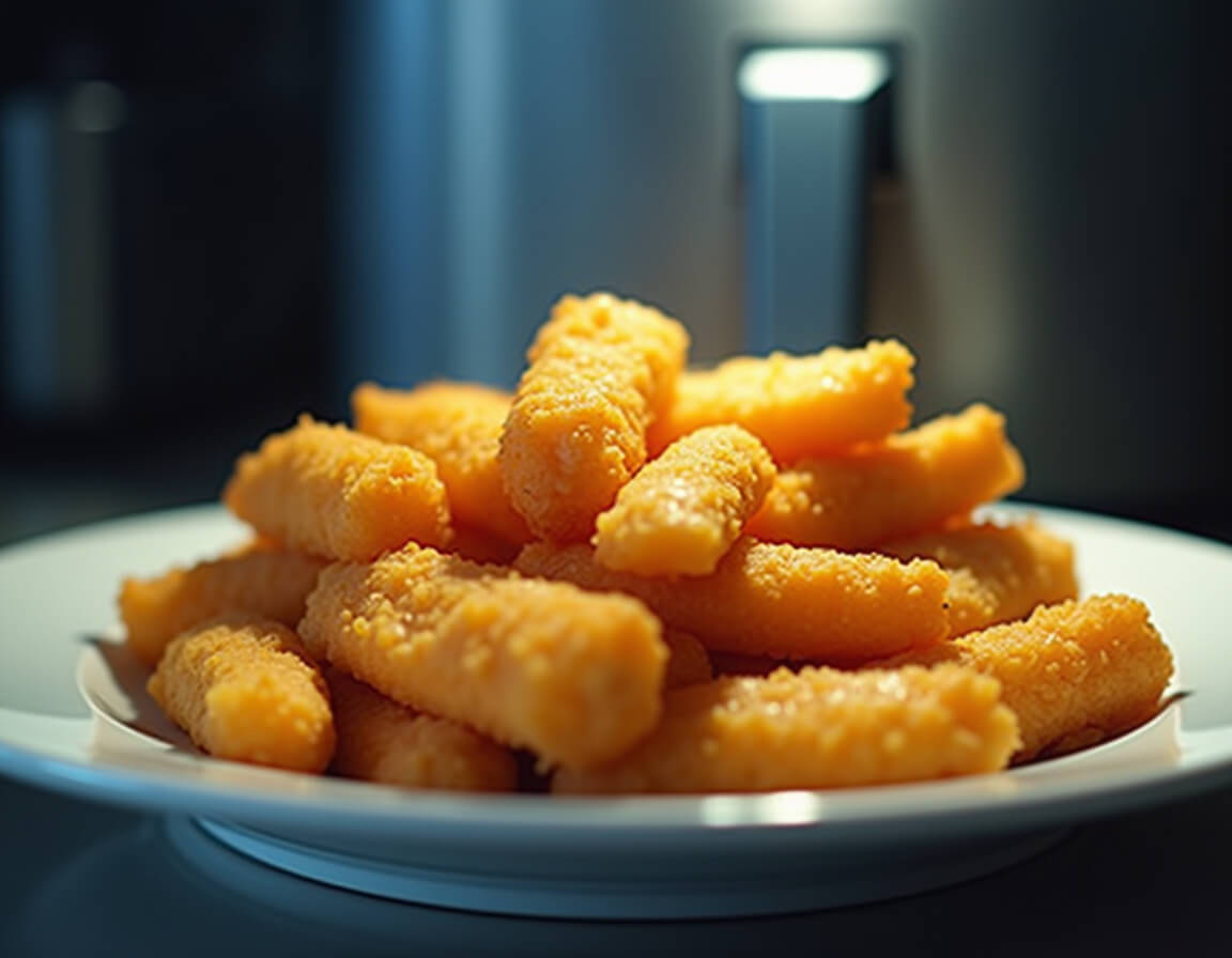 Palitos de peixe crocantes na airfryer