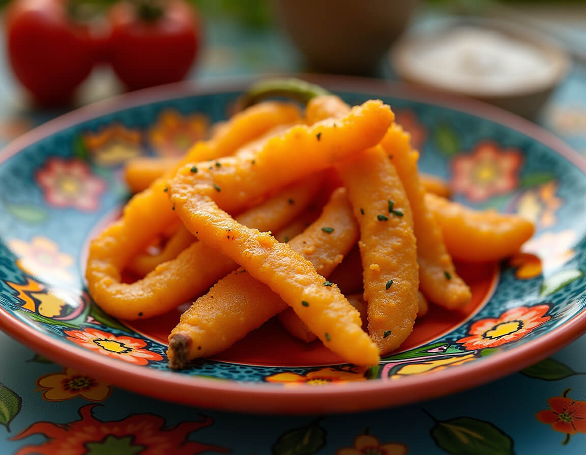 Pimentões na airfryer crocantes e dourados