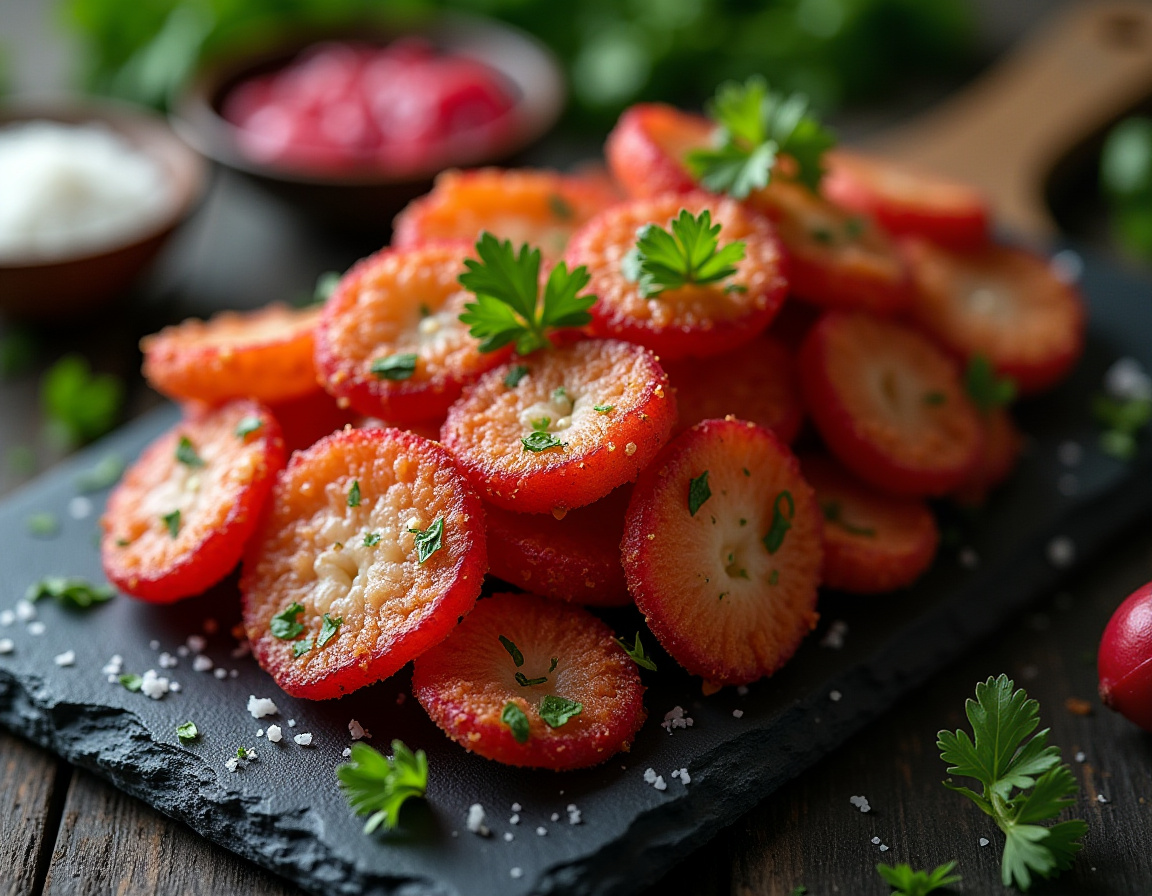 Rabanetes na airfryer dourados e crocantes.